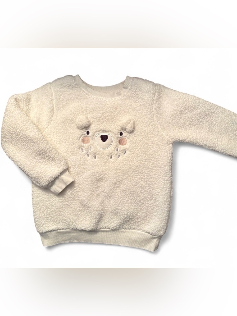 Petit Lem Holiday Sherpa Polar Bear Sweatshirt Size 5T